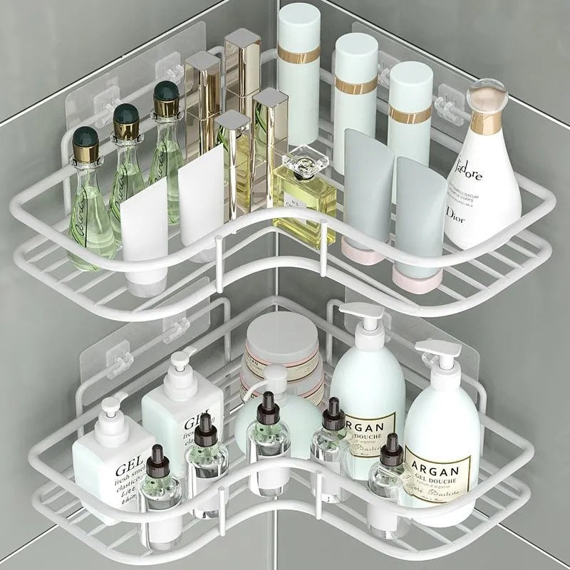 Drill Free Bathroom Wall Storage Rack
