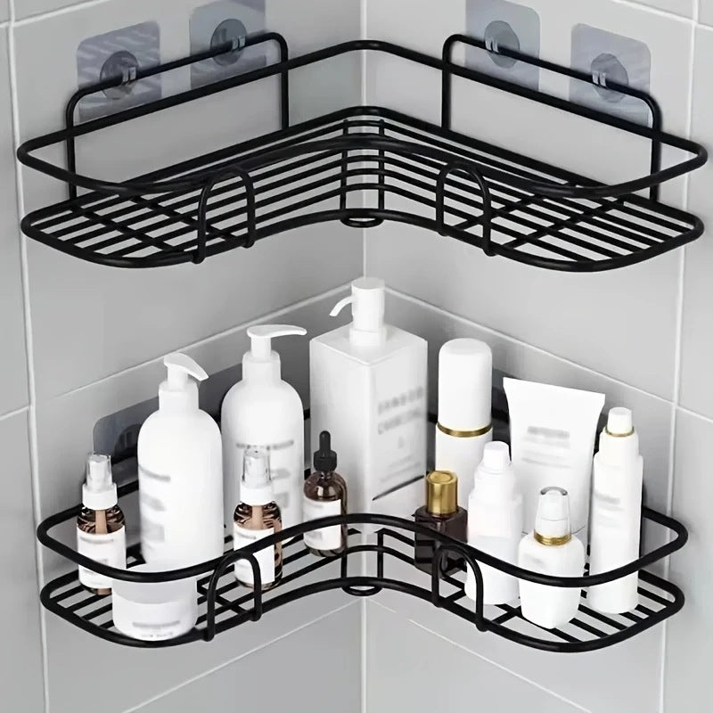Drill Free Bathroom Wall Storage Rack
