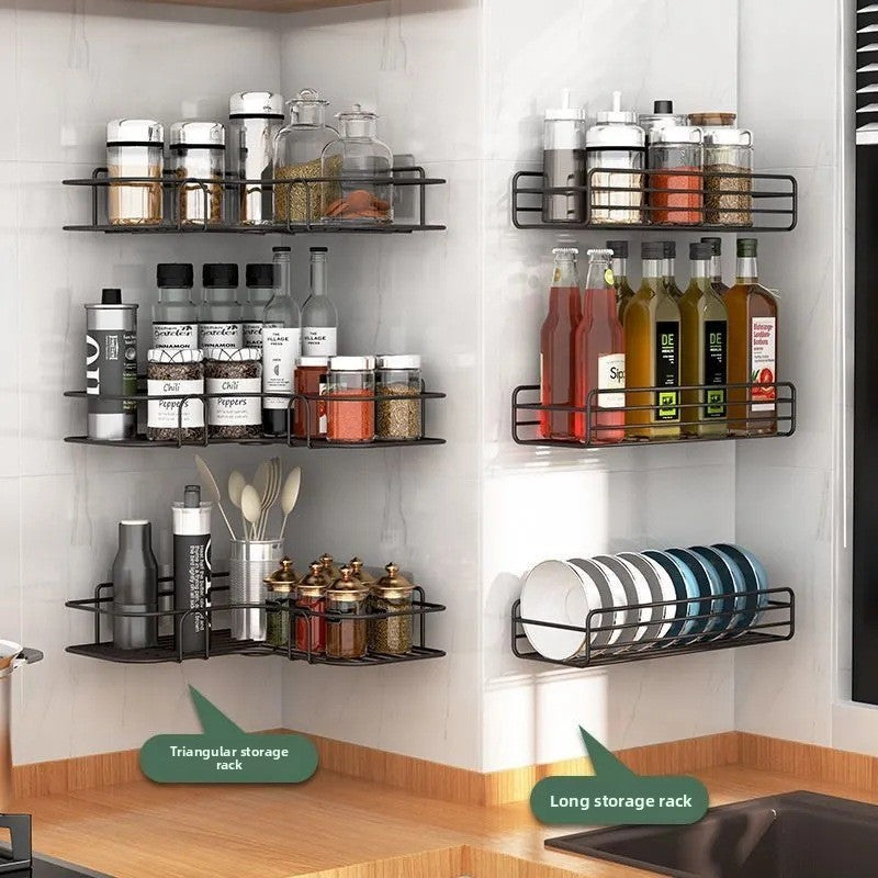 Drill Free Bathroom Wall Storage Rack
