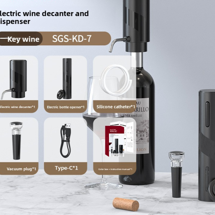 Multifunctional Electric Wine Opener Set with Accessories