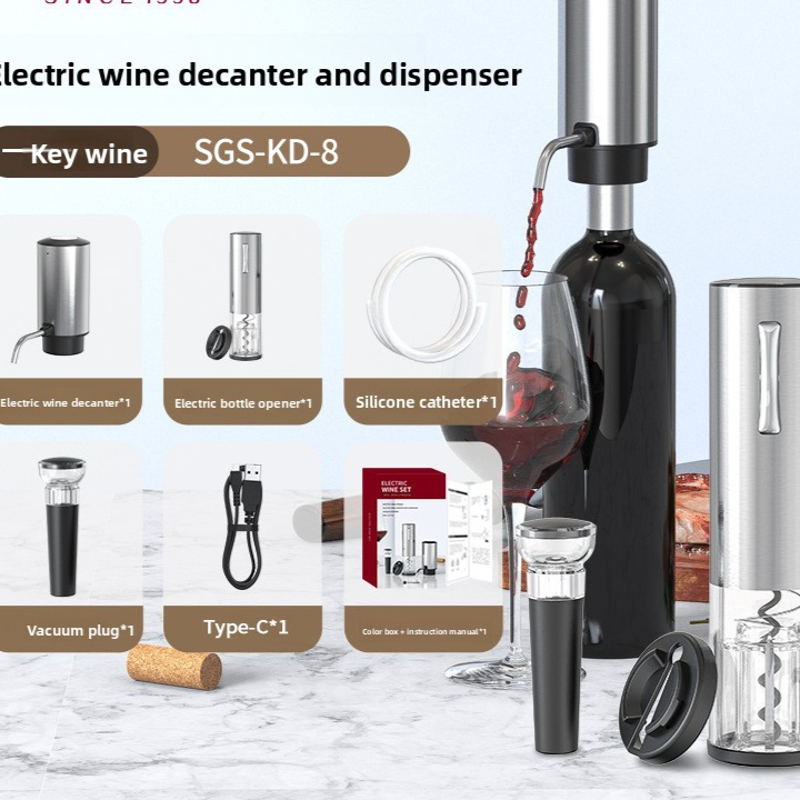 Multifunctional Electric Wine Opener Set with Accessories