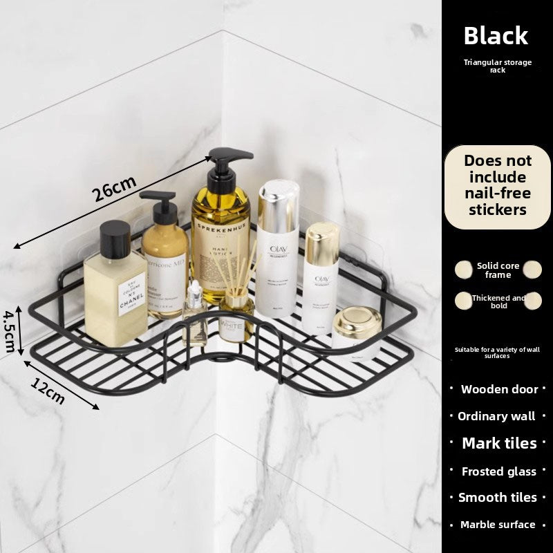 Drill Free Bathroom Wall Storage Rack