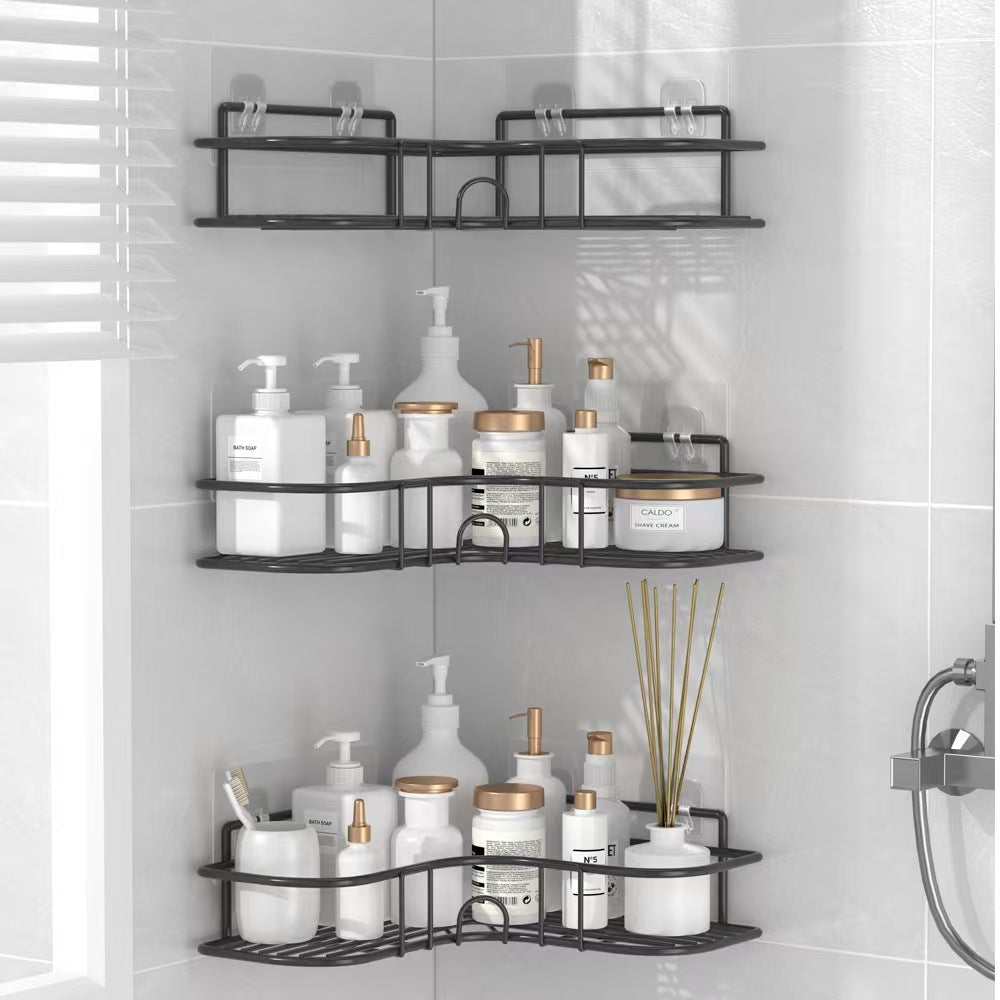 Drill Free Bathroom Wall Storage Rack
