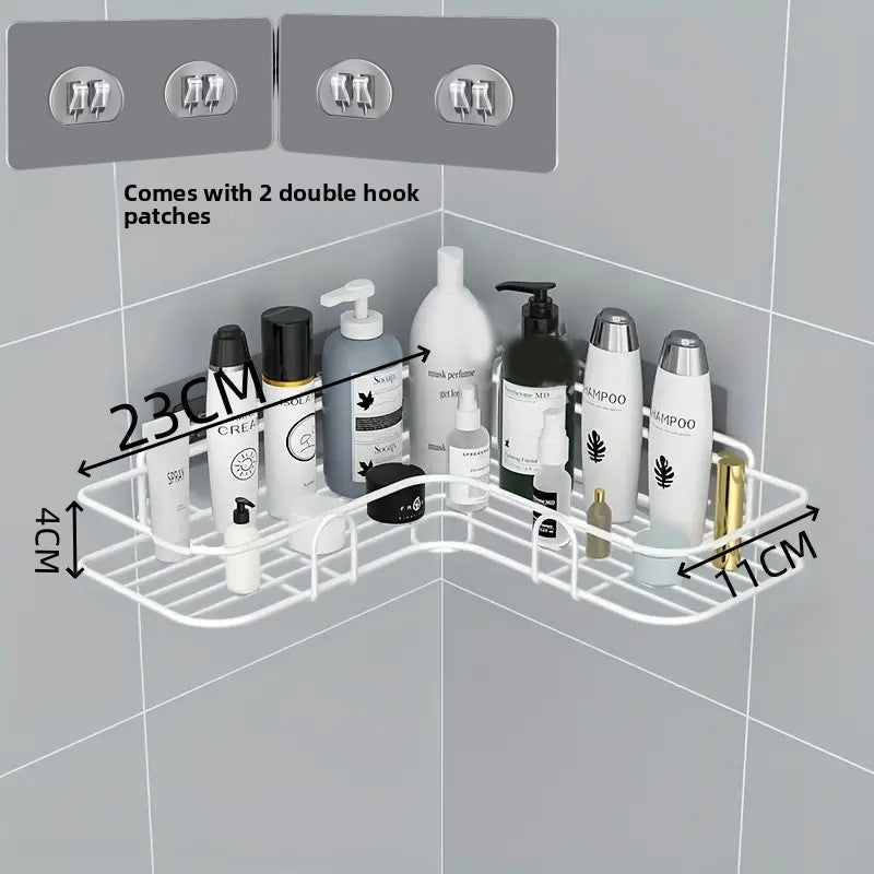 Drill Free Bathroom Wall Storage Rack