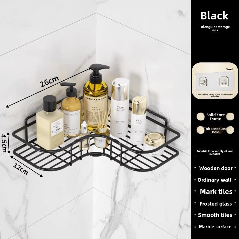 Drill Free Bathroom Wall Storage Rack
