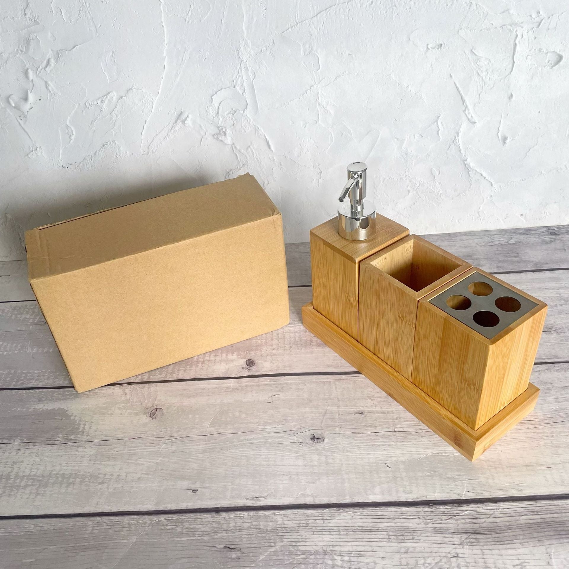 Bamboo Bathroom Organizer