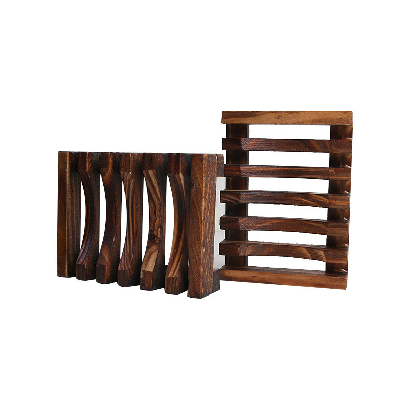 Bamboo Wood Soap Rack with Drainage for Bathroom